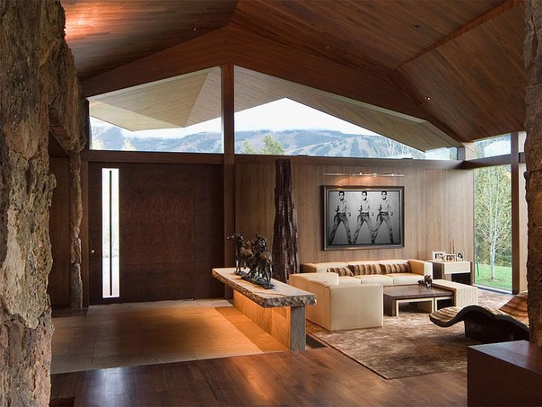 Архитектурная студия Voorsanger выполнила дизайн загородного дома Wildcat Ridge в Аспене, штат Колорадо, США.