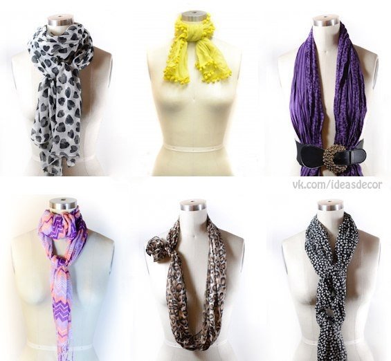 42 способа, как носить летний шарфик