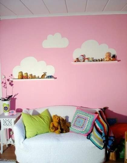 Создаем уют своими руками, рисуем облака в детской комнате - понравилась идея, забирайте к себе на стену: