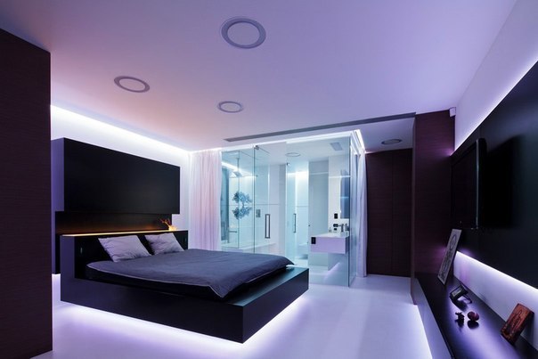 Дизайн спальни в стиле будущего