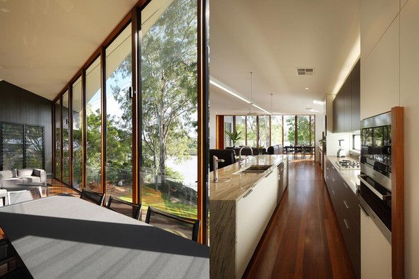 Архитектурная студия Shaun Lockyer выполнила реконструкцию и расширение частного дома River Room существенно повреждённого во время наводнения реки Брисбен в январе 2011 года.