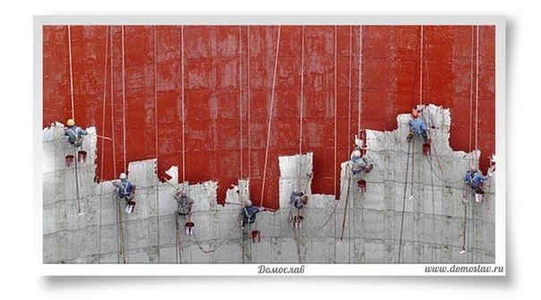Покраска стен на электростанции в Китае