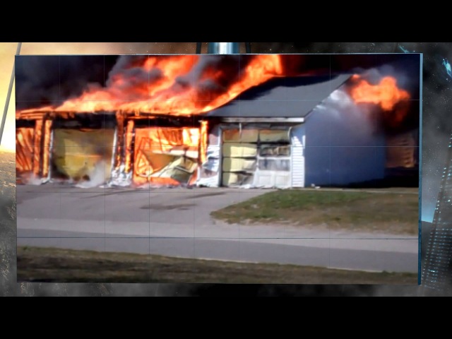 Пожар в частном доме, Кинчело, штат Мичиган, США