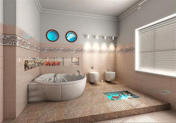 Дизайн для ванной комнаты.