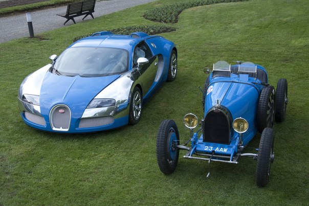 Bugatti Veyron (2009) & Bugatti Type (1924)