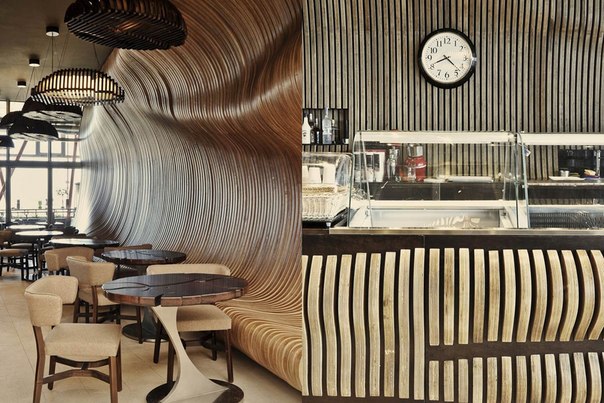 Архитектурная студия Innarch выполнила дизайн интерьера кафе Don Café House в Приштине, Косово.