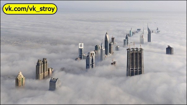 Вид с самого высокого небоскреба в мире «Бурж Халифа», Дубай.