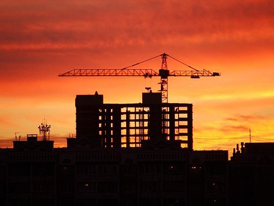 Красивые фото строительных объектов на закате