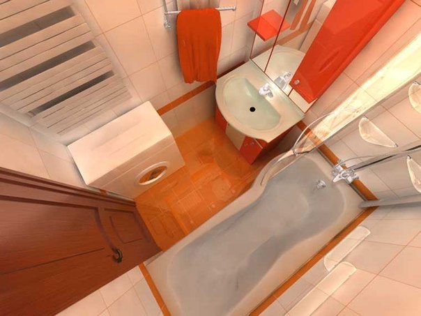 Апельсиновая ванная комната