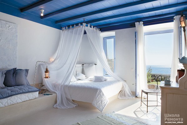 Спальня в морском стиле.