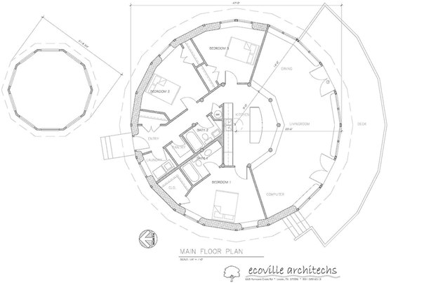 Проект - круглый соломенный дом 2 и дом спираль