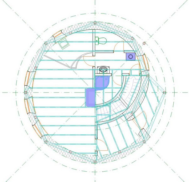 Проект - круглый соломенный дом 2 и дом спираль