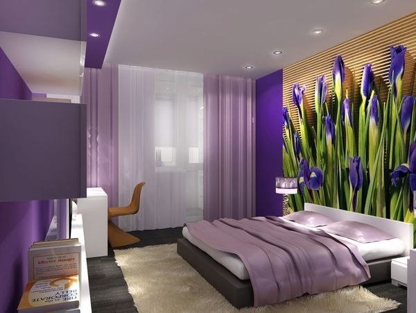 Яркий дизайн спальни