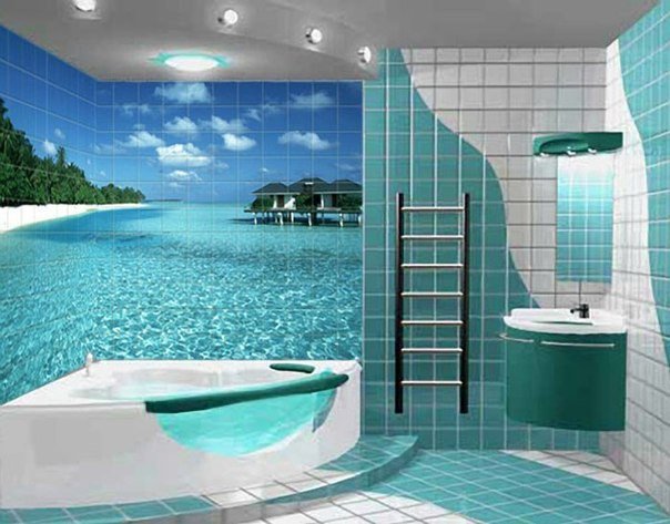 Ванная комната с мечтой о море