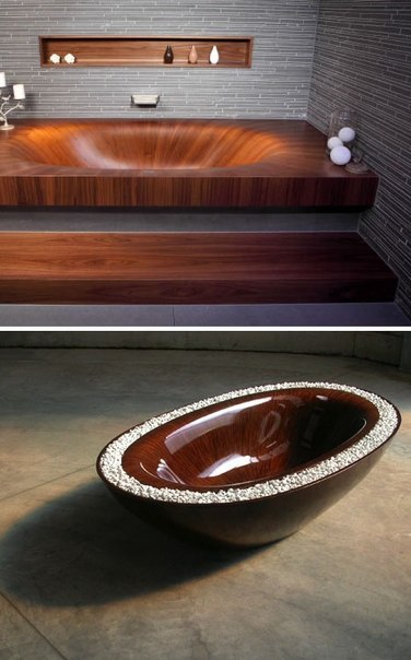 Деревянные ванны.