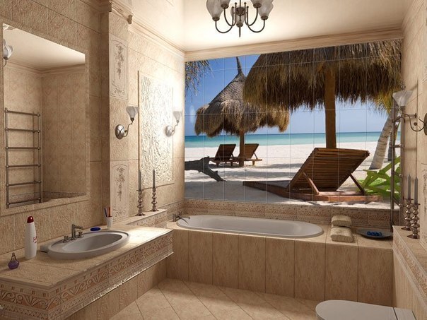 Ванная комната с "видом на море"