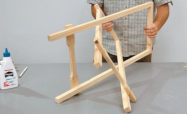 Садовая мебель: складной деревянный стол