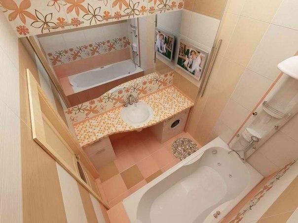 Планировка небольшой ванной комнаты