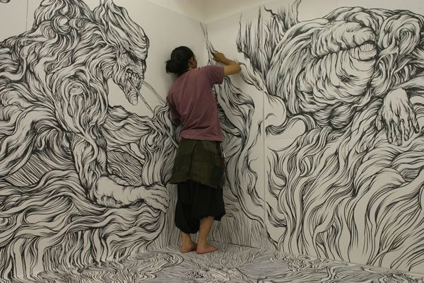 Невероятная гостиная японского художника Yosuke Goda