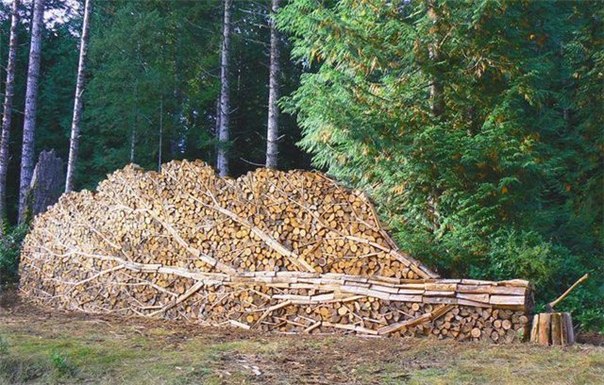 Как правильно складывать дрова