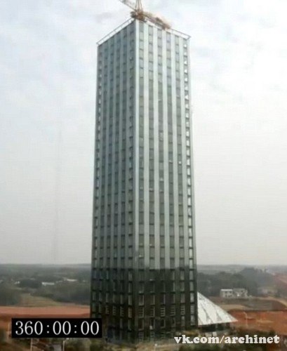 Новое китайское чудо. 30-этажный отель за 15 дней! 