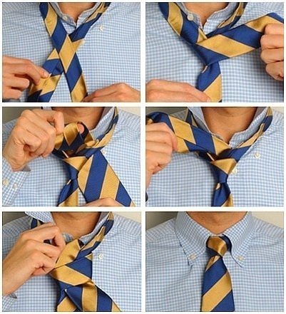 Учимся завязывать галстук.