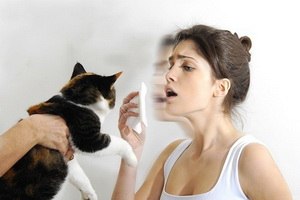 Аллергия на кошек.