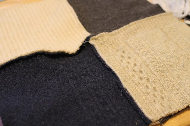 Дизайнерский плед из старых свитеров